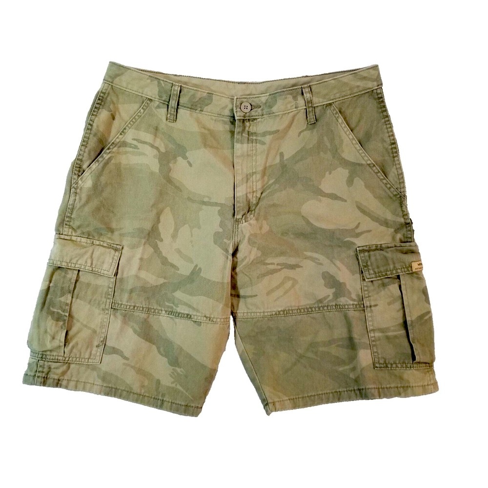 Wrangler Men’s Green Camo Casual Summer Cargo‎ Shorts 40